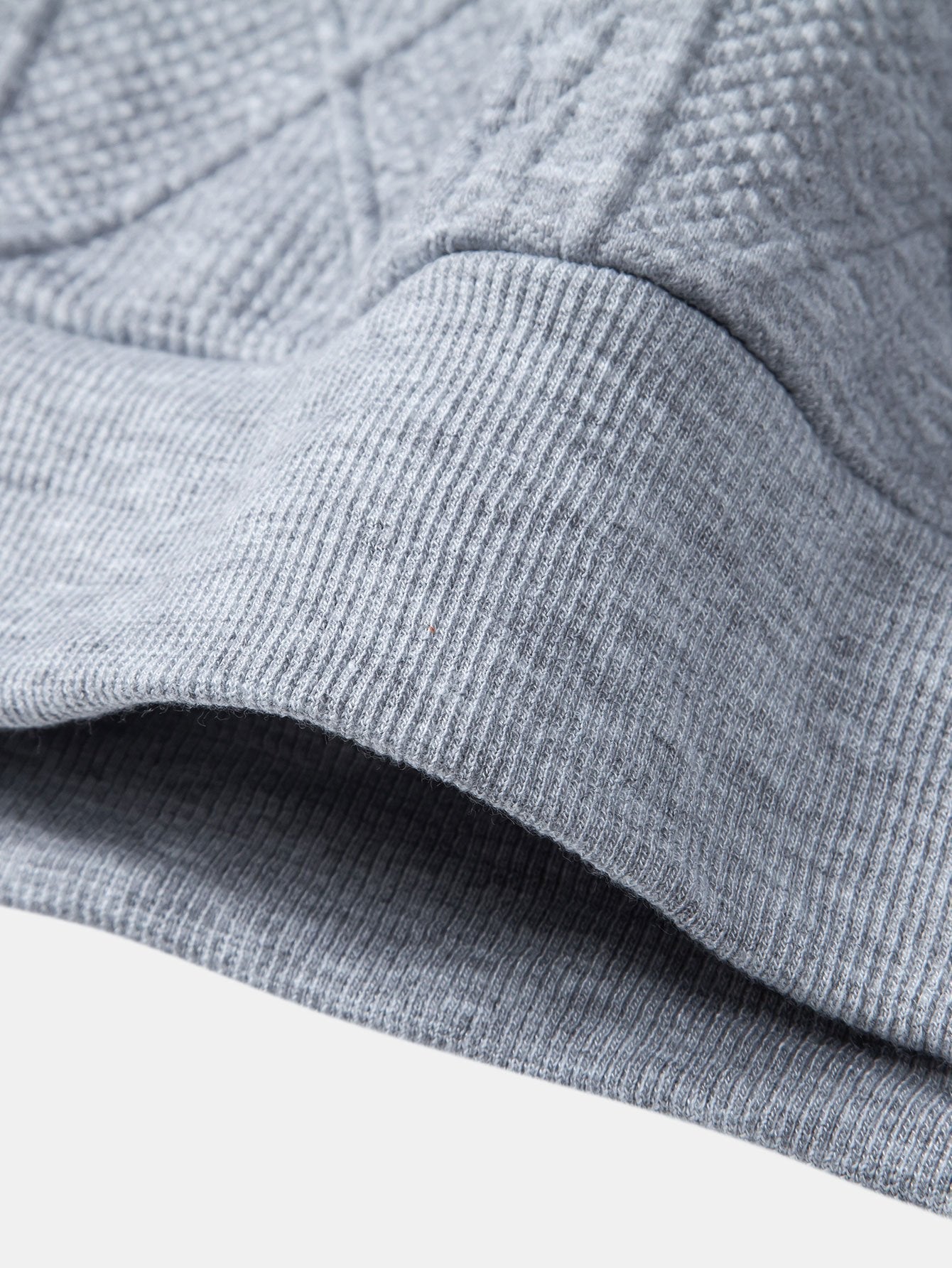 Relax Fit Geometric Jacquard Hoodie