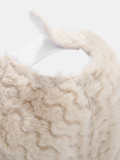 Wave Shape Solid Color Plush Baseball Cap