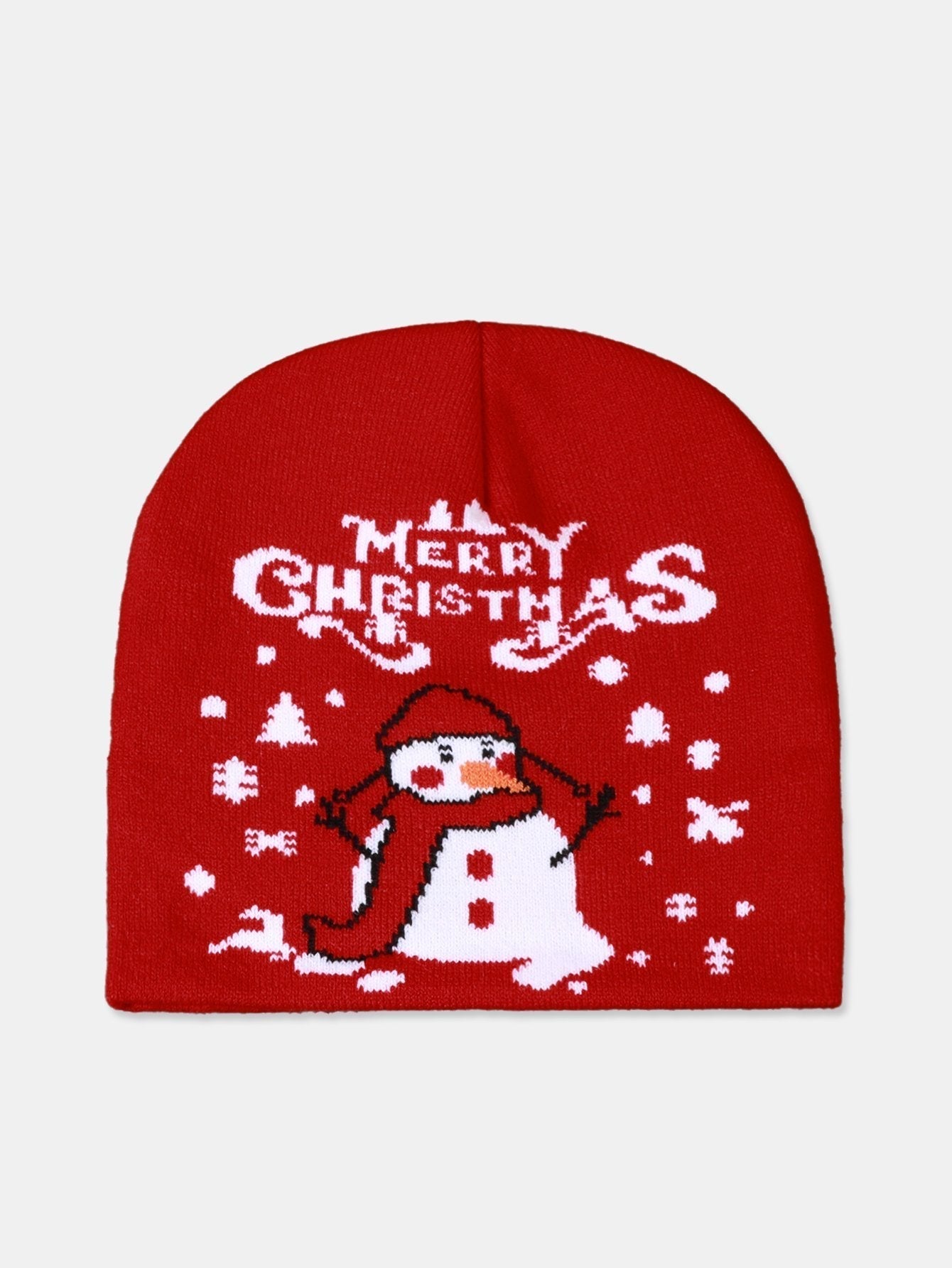 Snowman Pattern Jacquard Knitted Hat