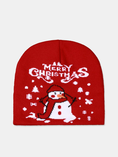 Snowman Pattern Jacquard Knitted Hat