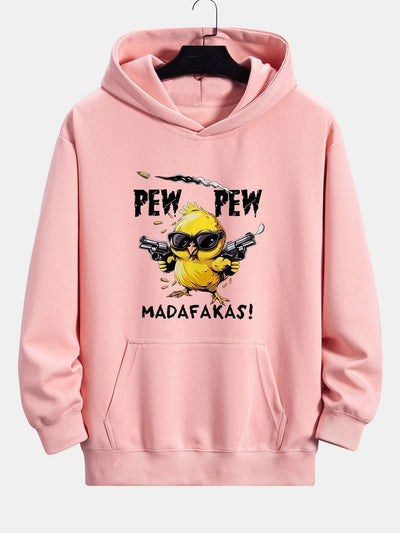 PEW PEW MADAFAKAS Chicken Print Relax Fit Hoodie