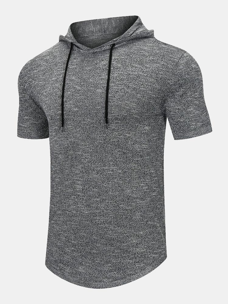 Slim Fit Knit Hooded Sweater
