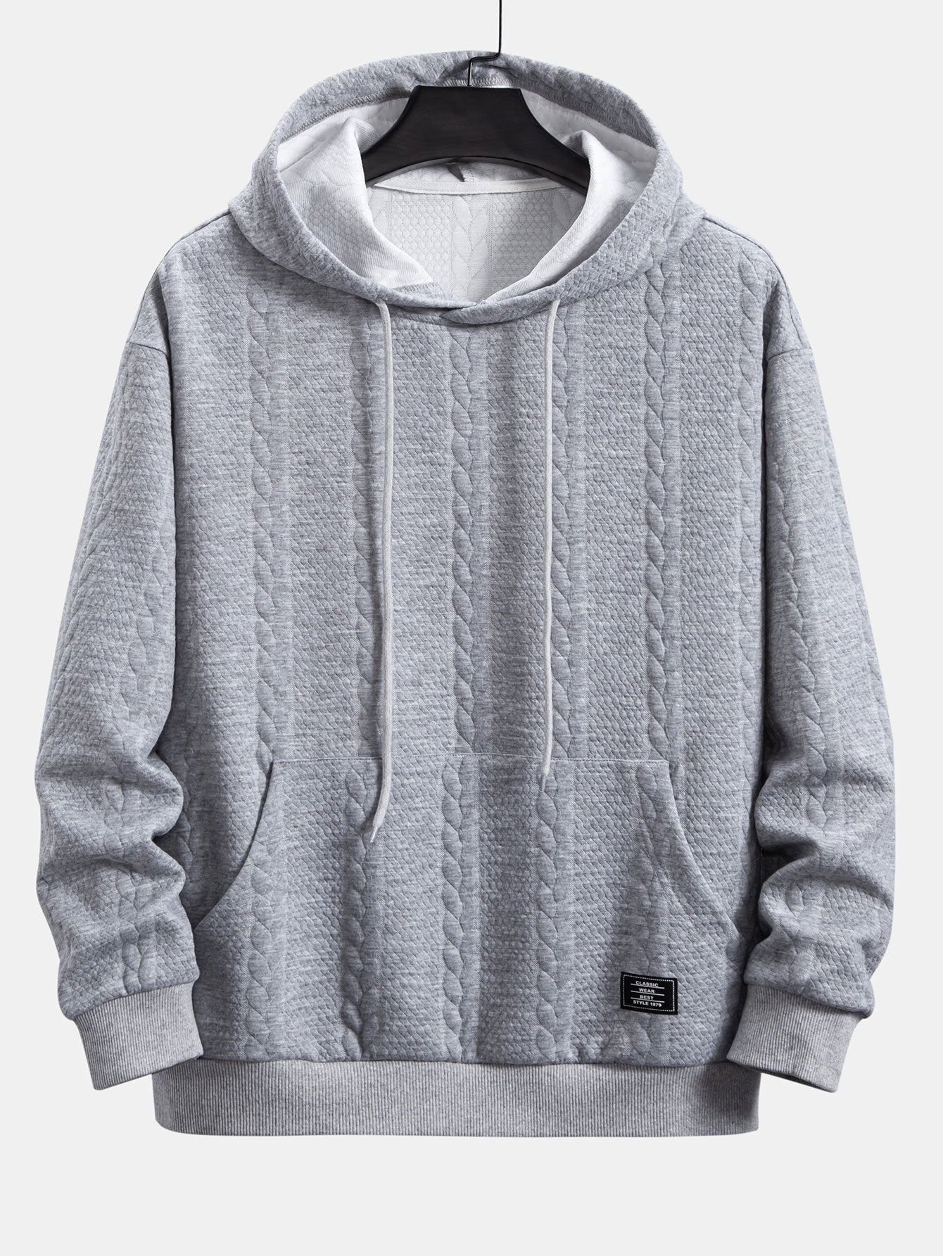 Relax Fit Wheat Jacquard Hoodie