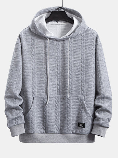 Relax Fit Wheat Jacquard Hoodie