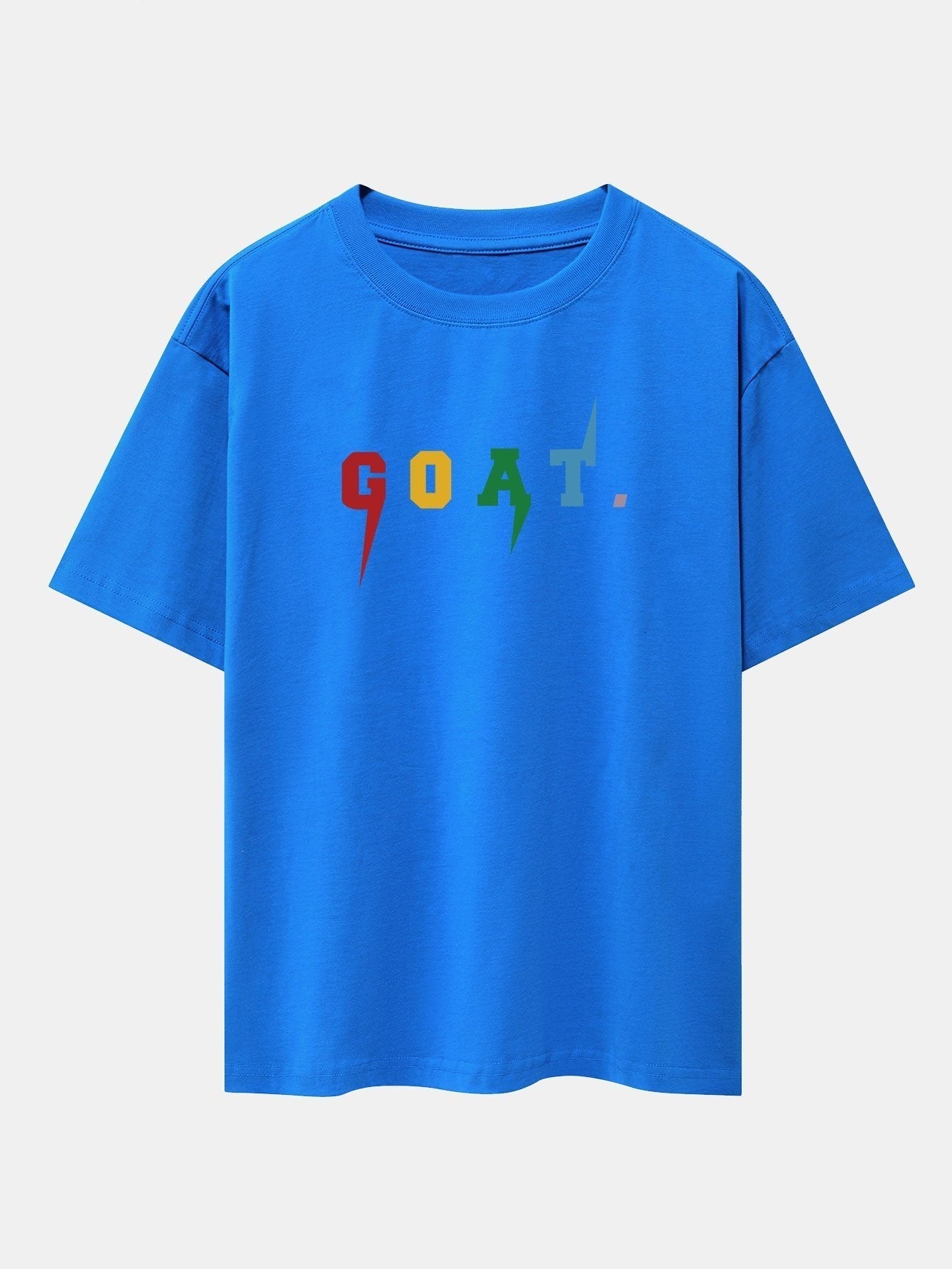 Goat Print Drop Shoulder Oversize T-Shirt