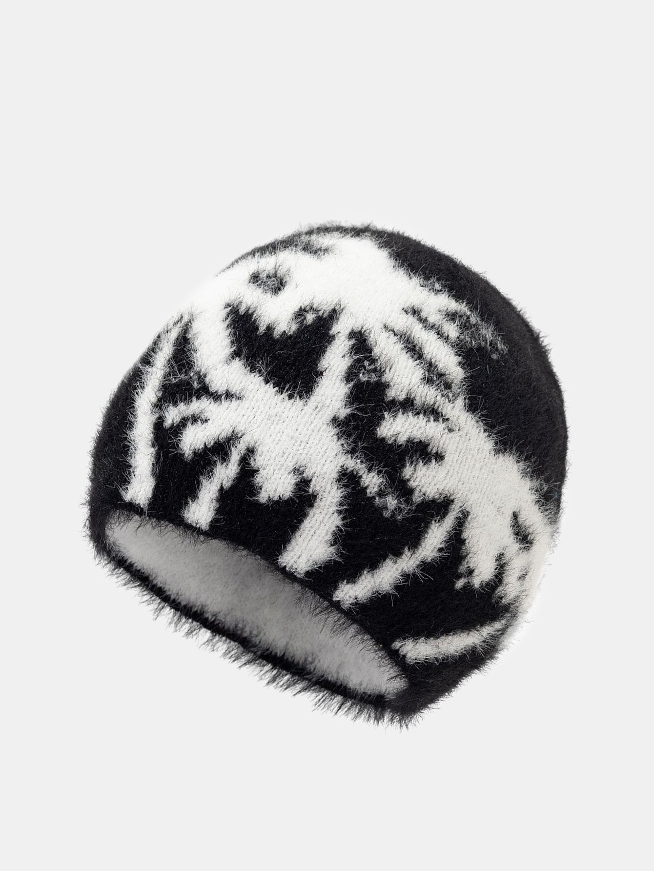 Coconut Pattern Plush Warm Knit Beanie Hat