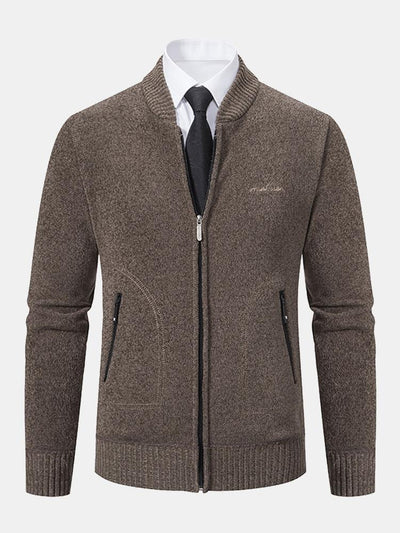 Zip Up Baseball Collar Sweater