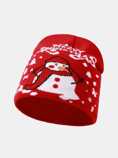 Snowman Pattern Jacquard Knitted Hat