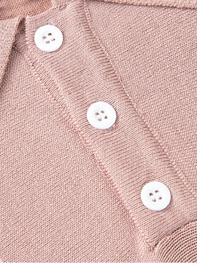 Striped Short Sleeve Sweater Polo