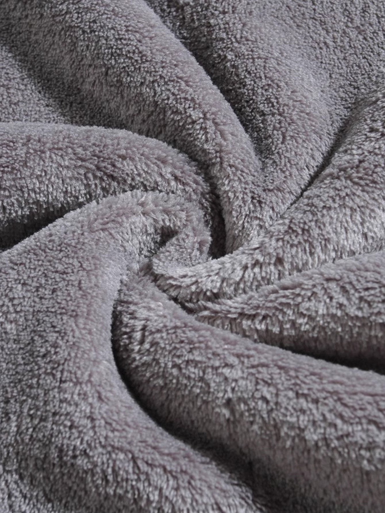 Relax Fit Teddy Fleece Hoodie With Ears