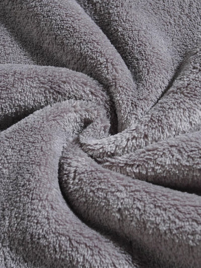 Relax Fit Teddy Fleece Hoodie With Ears