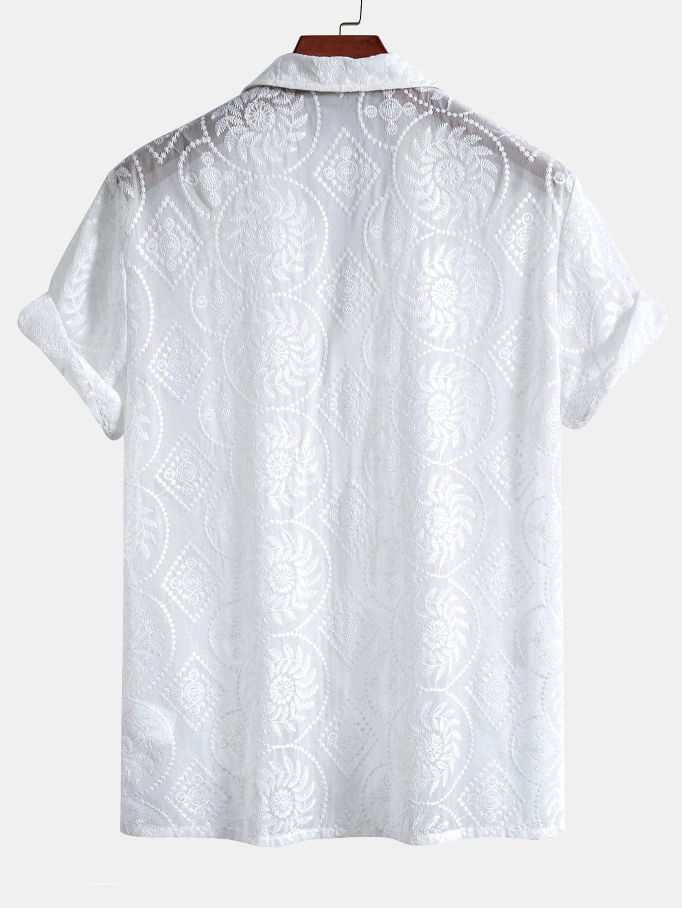 Embroidered Floral Cuban Shirt