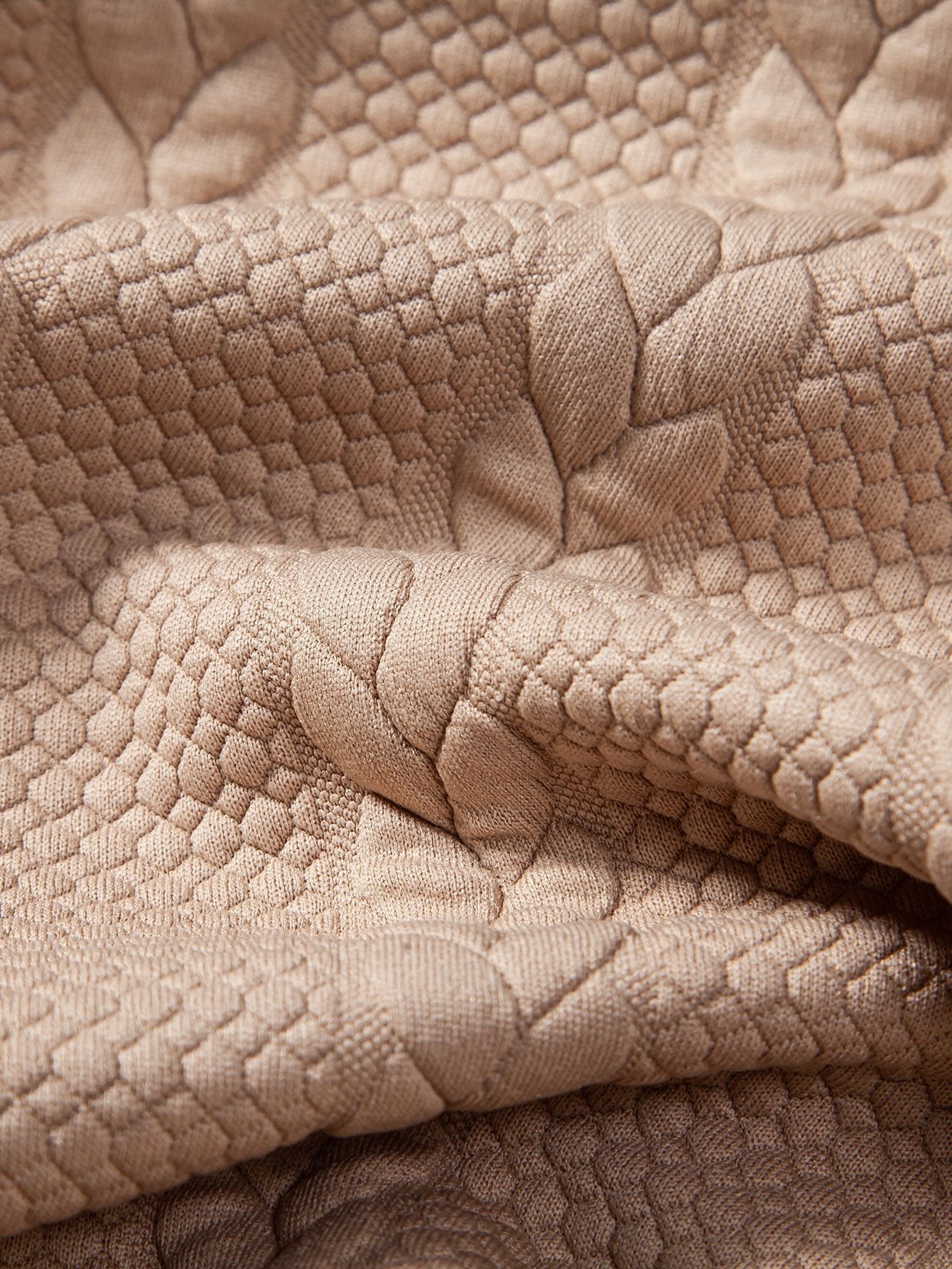 Relax Fit Wheat Jacquard Hoodie