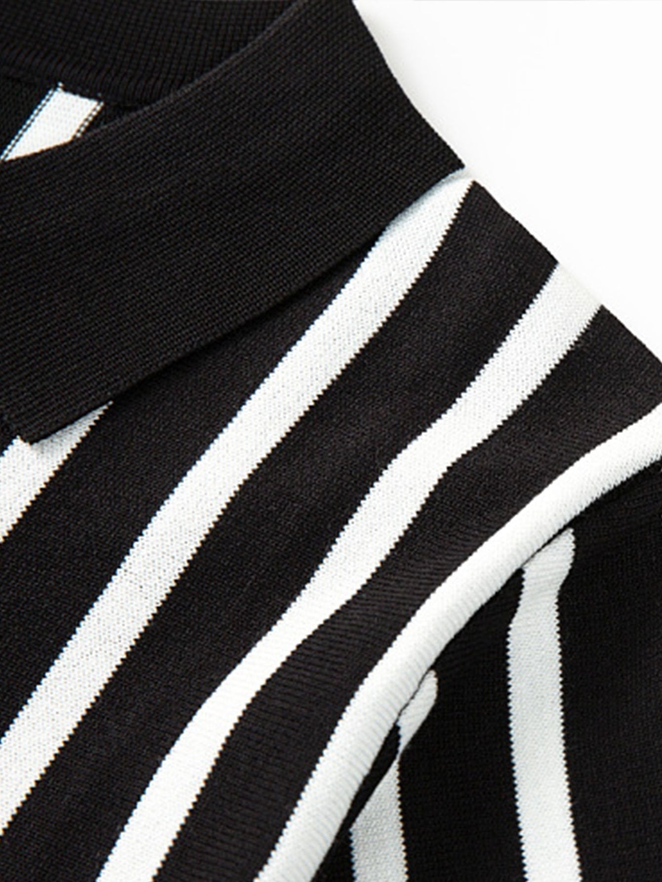 Striped Short Sleeve Sweater Polo