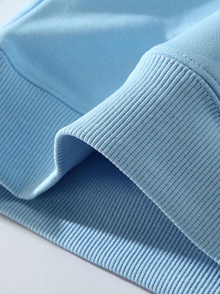 Bear Print Drop Shoulder Relaxed Hoodie