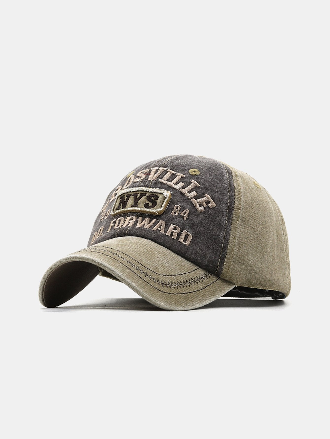 NYS Slogan Embroidery Washed Distressed Baseball Cap