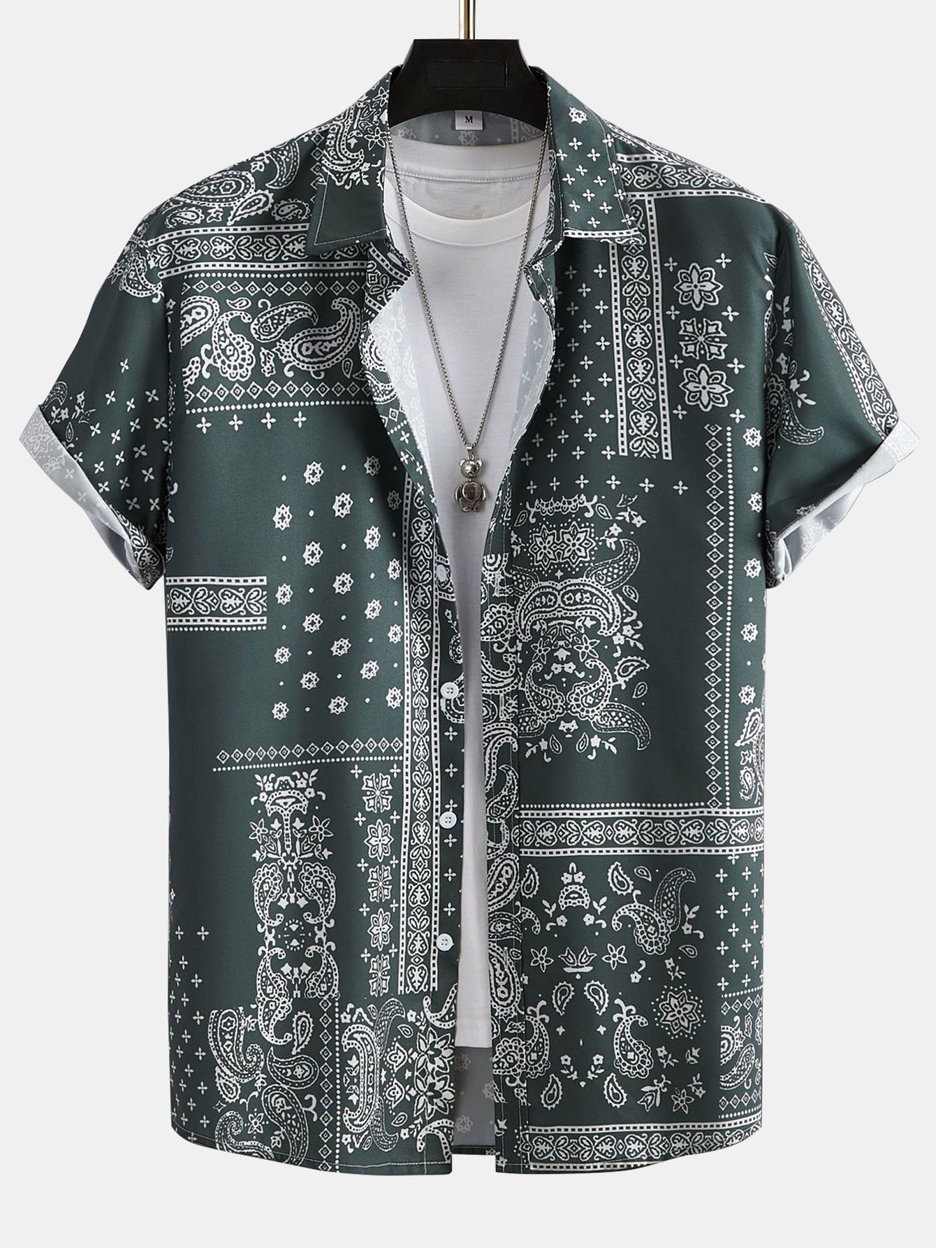 Paisley Frame Pattern Print Shirt #Random Pattern Design#