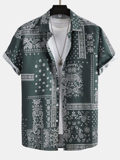Paisley Frame Pattern Print Shirt #Random Pattern Design#
