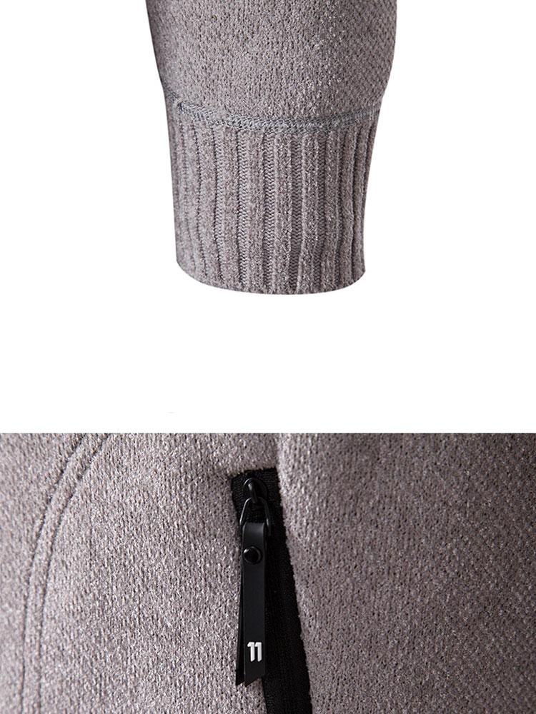 Zip Up Baseball Collar Sweater