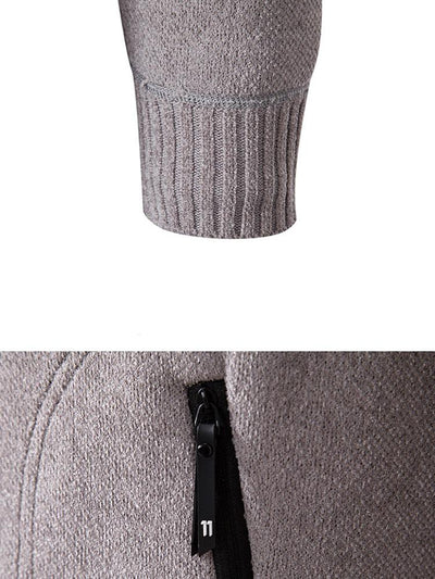 Zip Up Baseball Collar Sweater