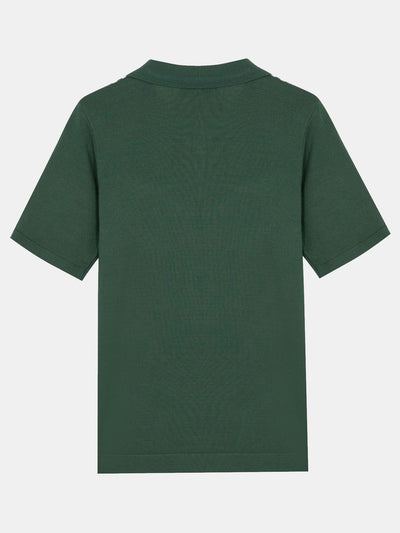 Striped Frame Short Sleeve Sweater Polo