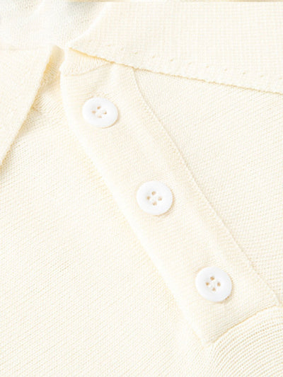 Striped Color Block Short Sleeve Sweater Polo