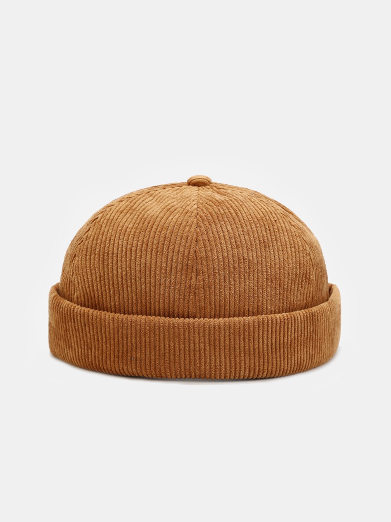 Hip Hop Stripe Corduroy Brimless Hat