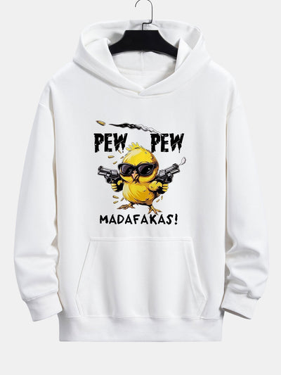 PEW PEW MADAFAKAS Chicken Print Relax Fit Hoodie