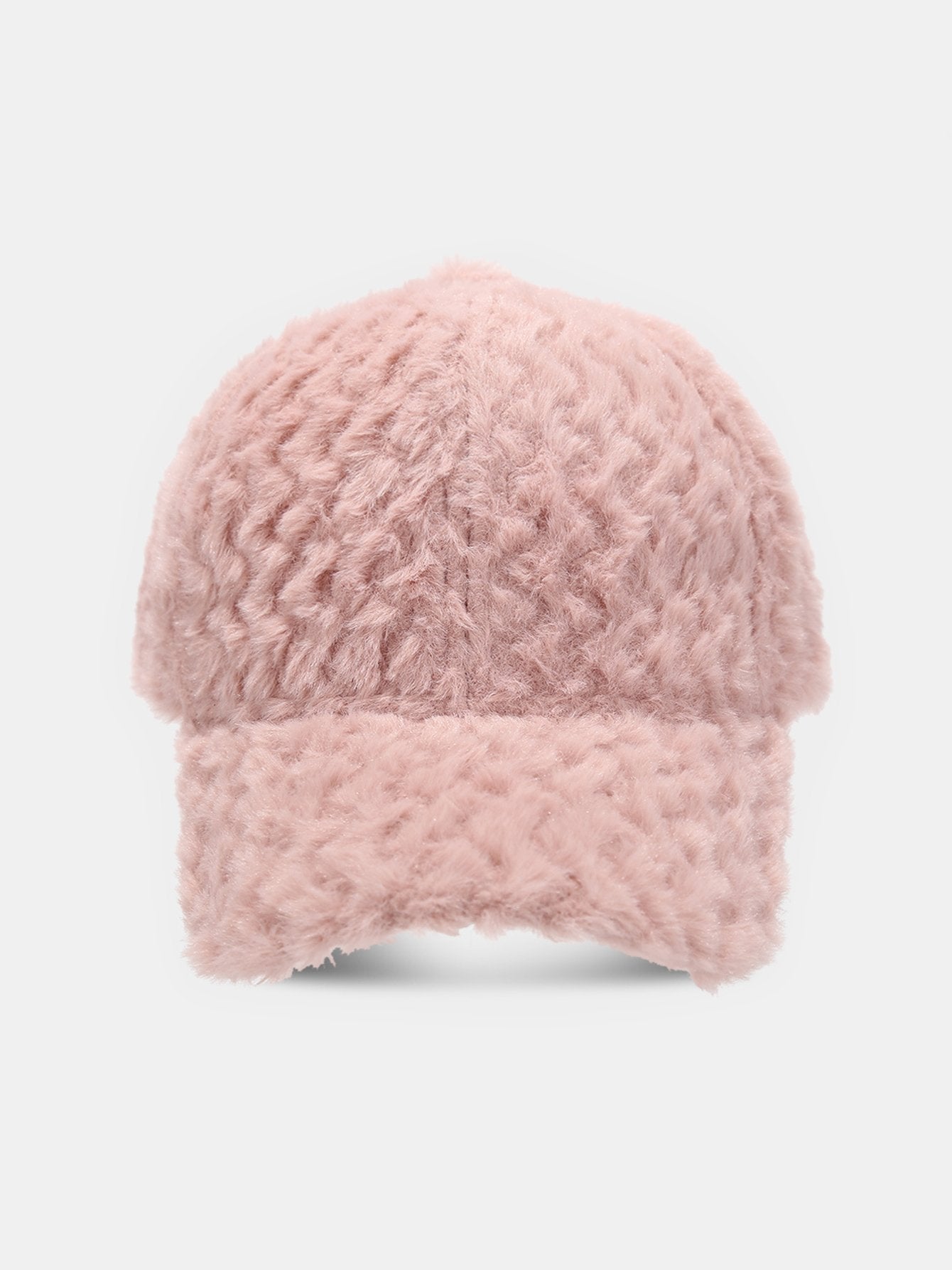 Wave Shape Solid Color Plush Baseball Cap