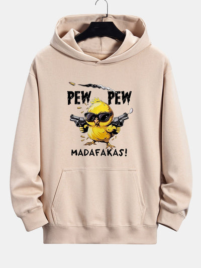 PEW PEW MADAFAKAS Chicken Print Relax Fit Hoodie