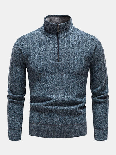 Textured Quarter Zip Sweater