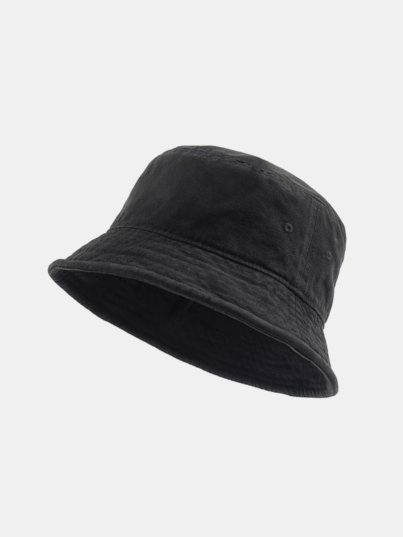 Hip Hop Solid Color Washed Distressed Bucket Hat