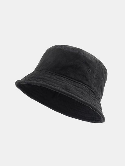 Hip Hop Solid Color Washed Distressed Bucket Hat