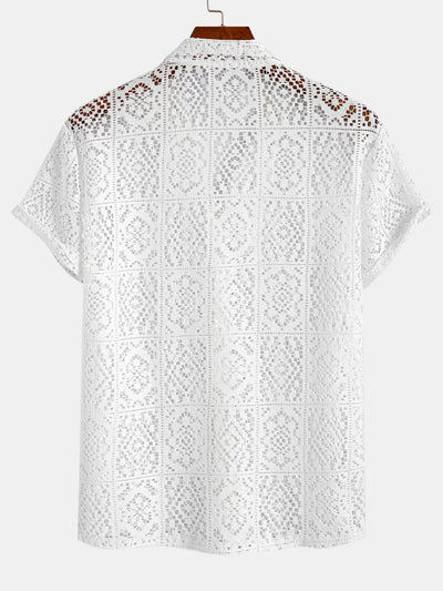 Floral Lace Cuban Shirt