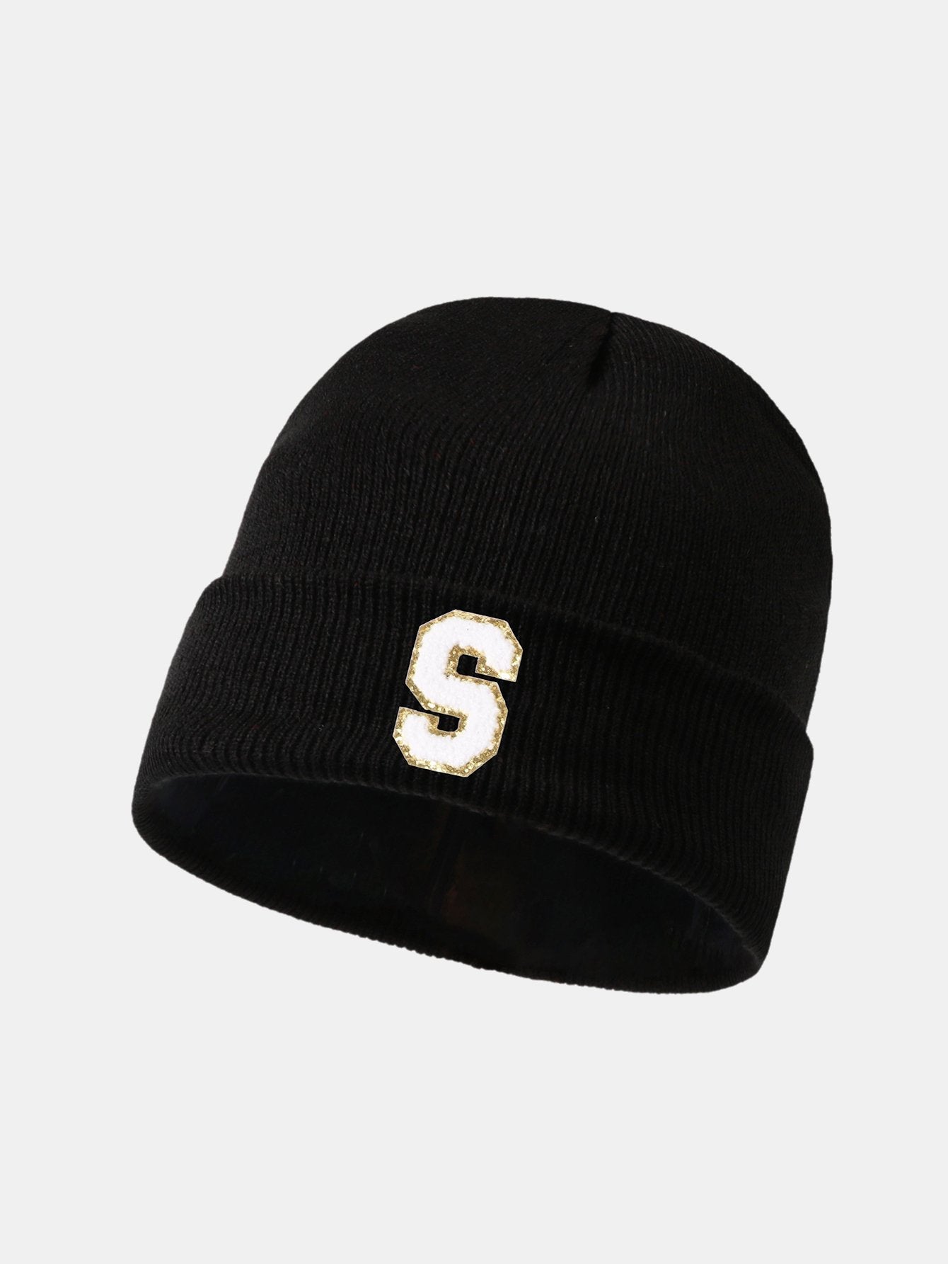 1pc Letter  A-Z Warm Knit Beanie Hat