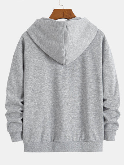 Basic Relax Fit Zip Hoodie