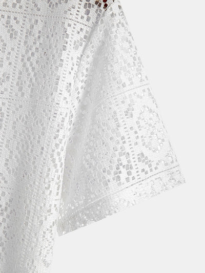 Floral Lace Cuban Shirt