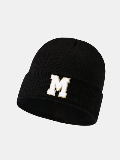 1pc Letter  A-Z Warm Knit Beanie Hat