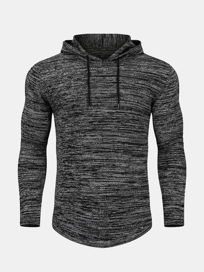 Slim Fit Knit Hooded Sweater