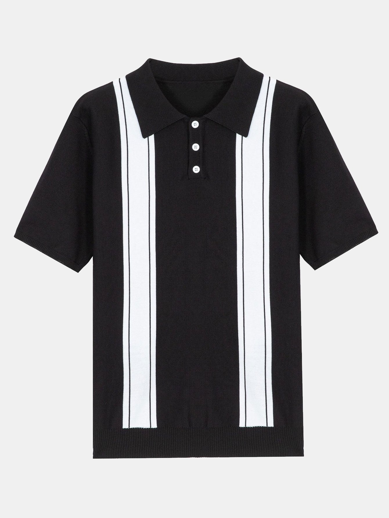 Striped Short Sleeve Sweater Polo
