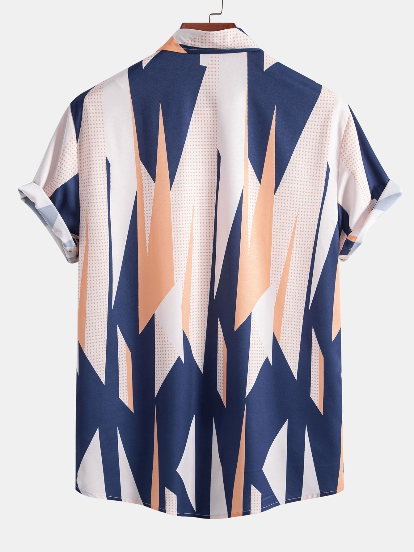 Geometry Print Button Up Shirt