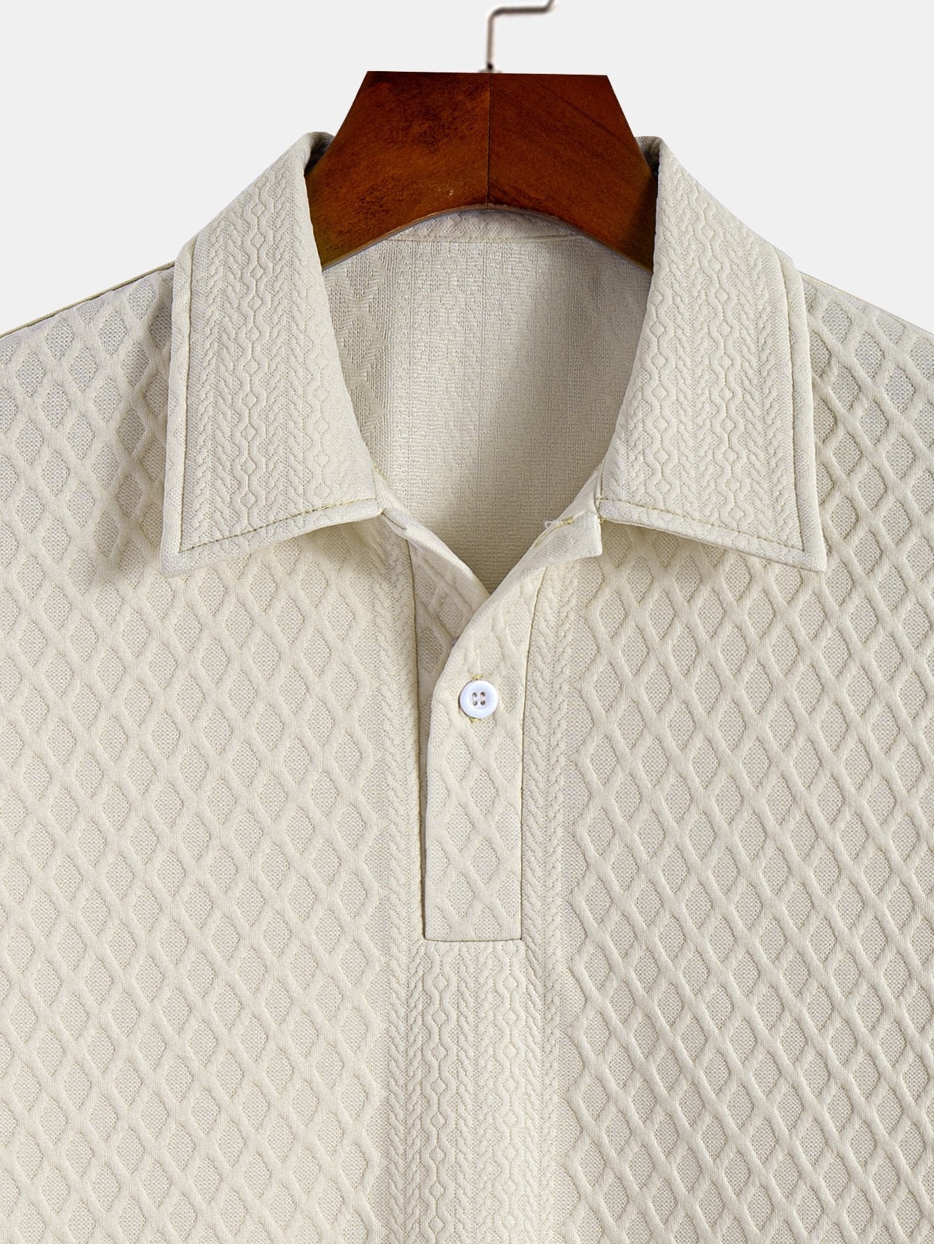 Rhombus Geometric Jacquard Polo