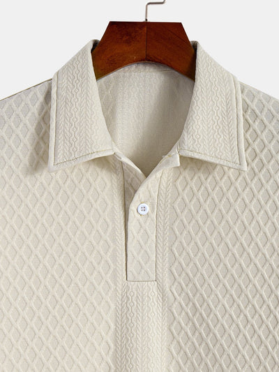 Rhombus Geometric Jacquard Polo