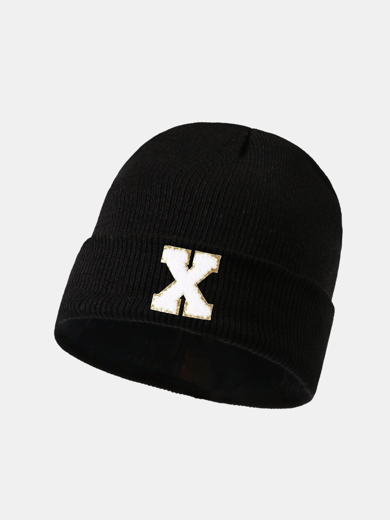 1pc Letter  A-Z Warm Knit Beanie Hat