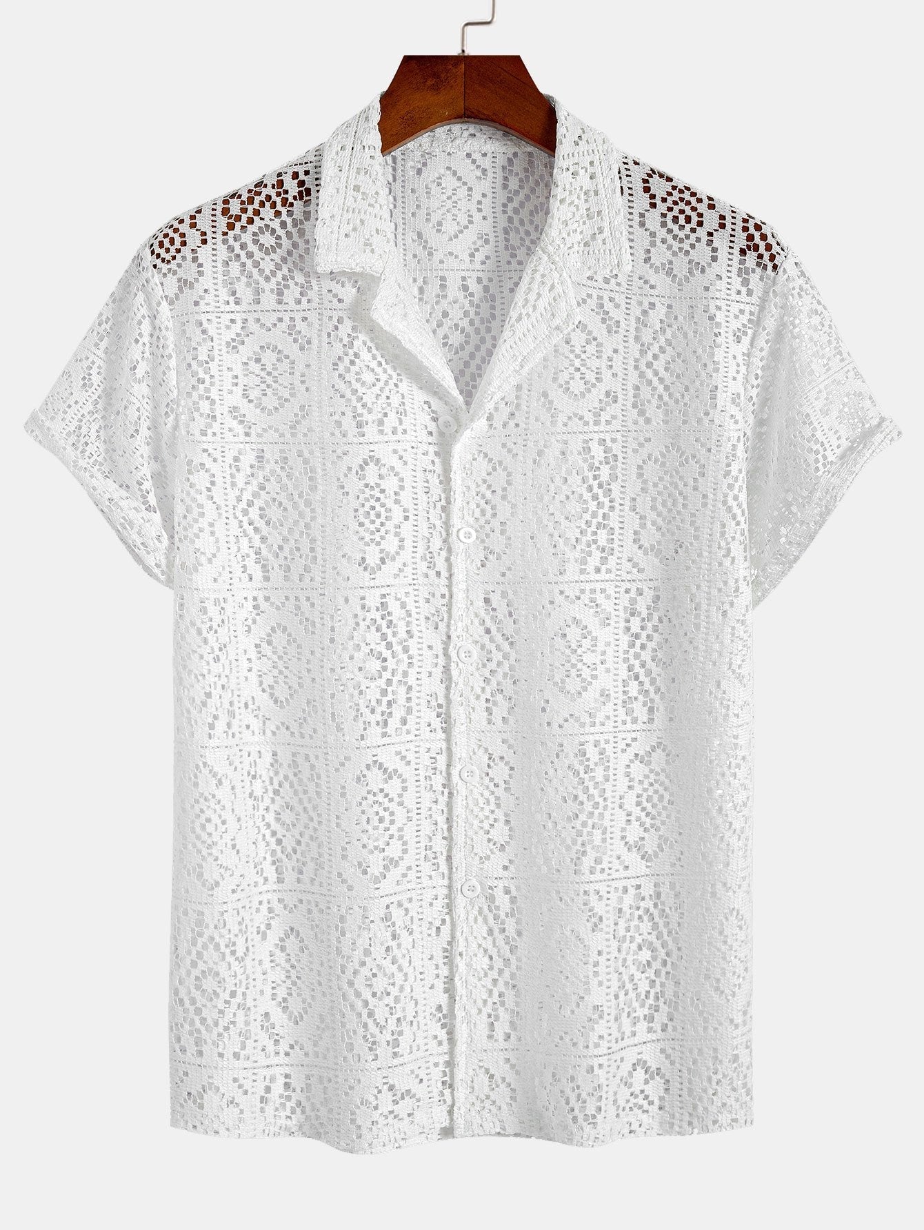 Floral Lace Cuban Shirt