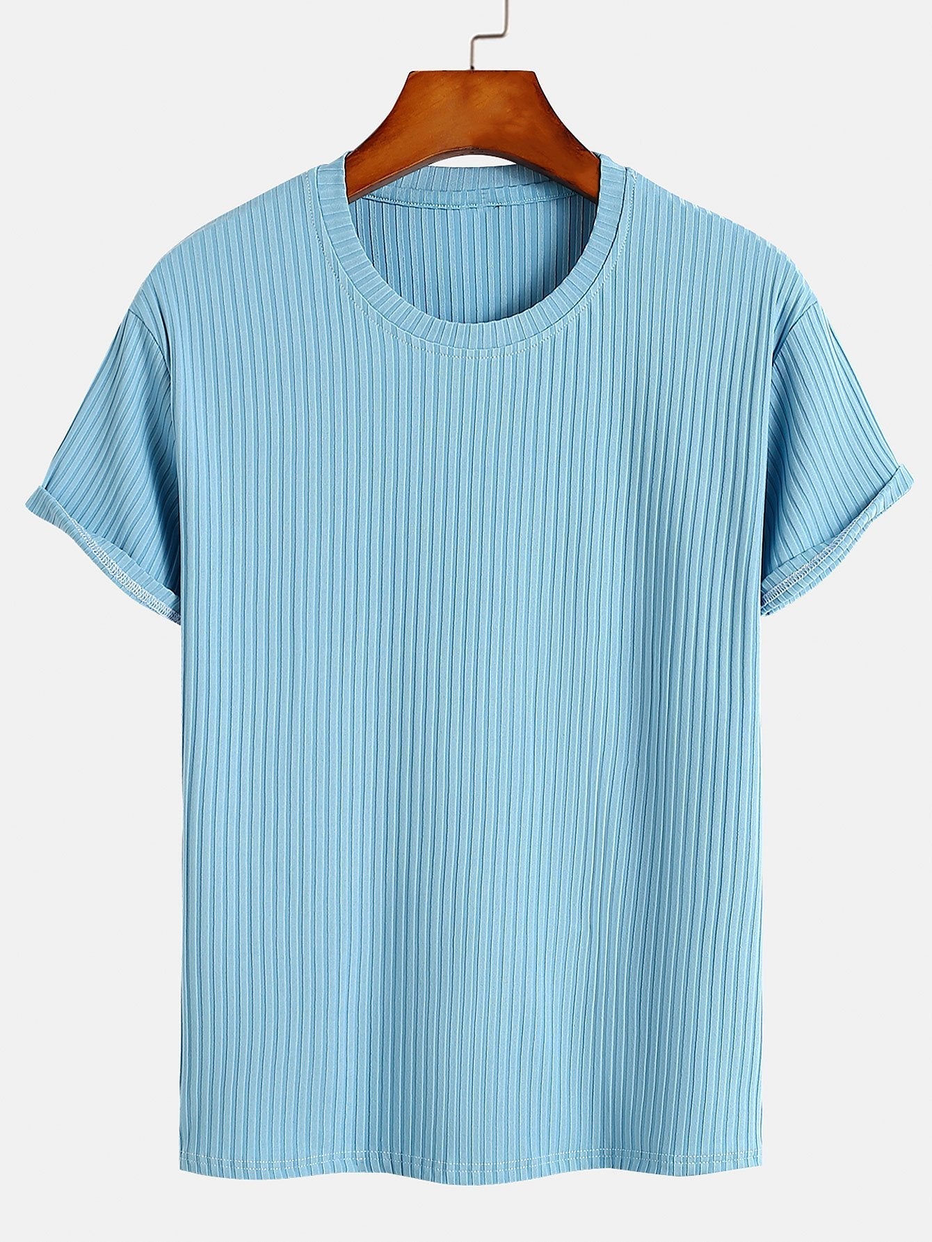 Basic Slim Fit Ribbed T-Shirt