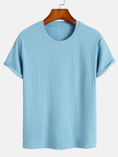 Basic Slim Fit Ribbed T-Shirt