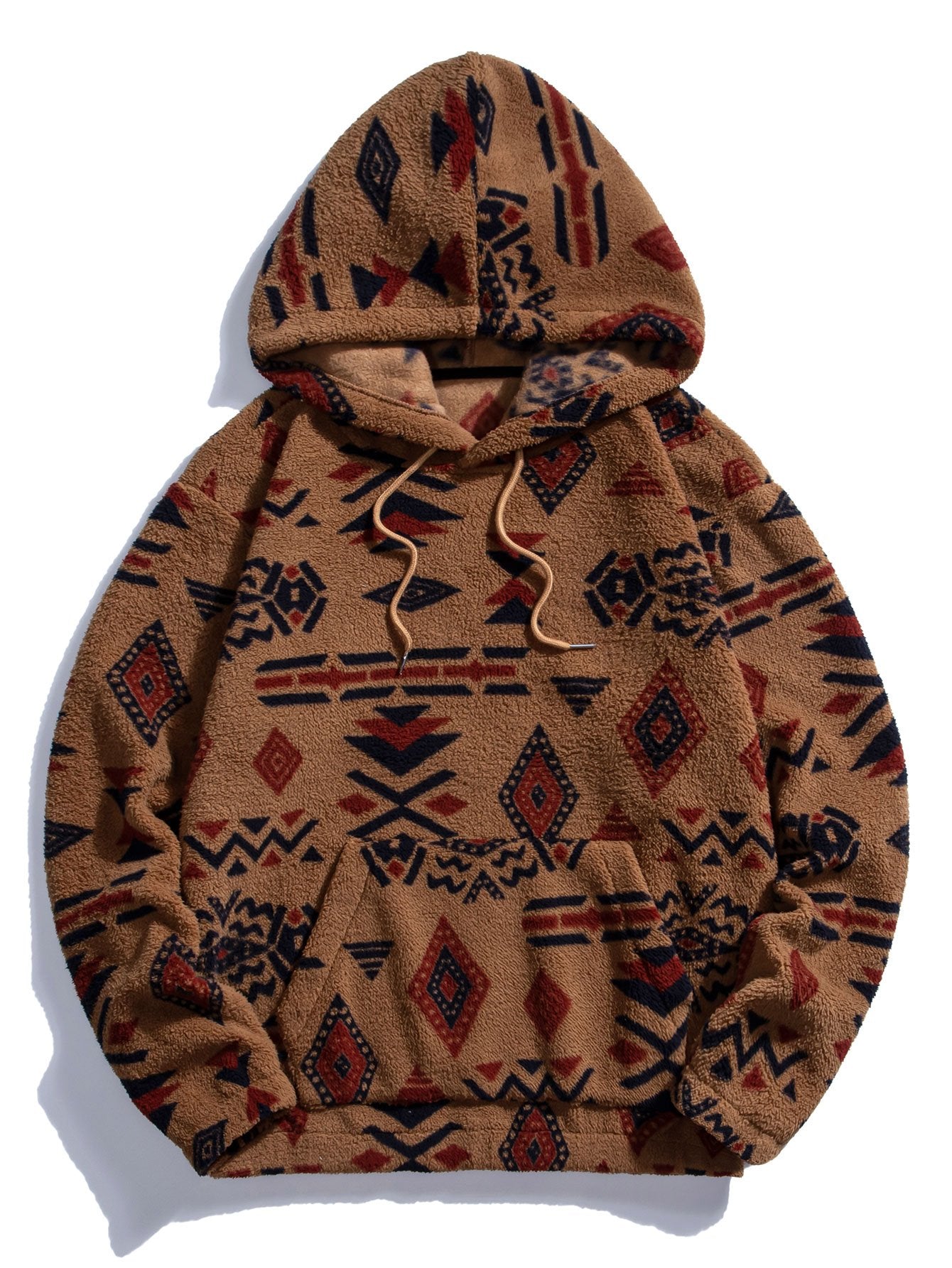 Aztec Print Teddy Hoodie