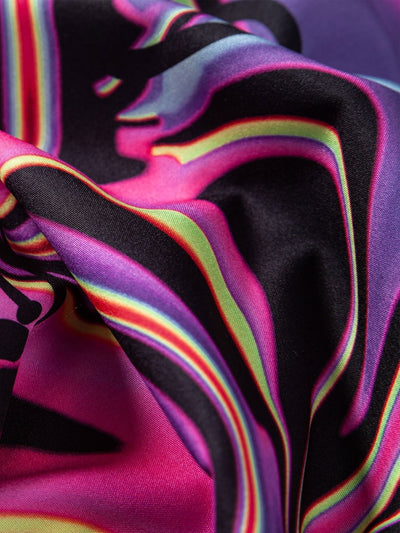 Colorful Fluid Smiley Print Button Up Shirt