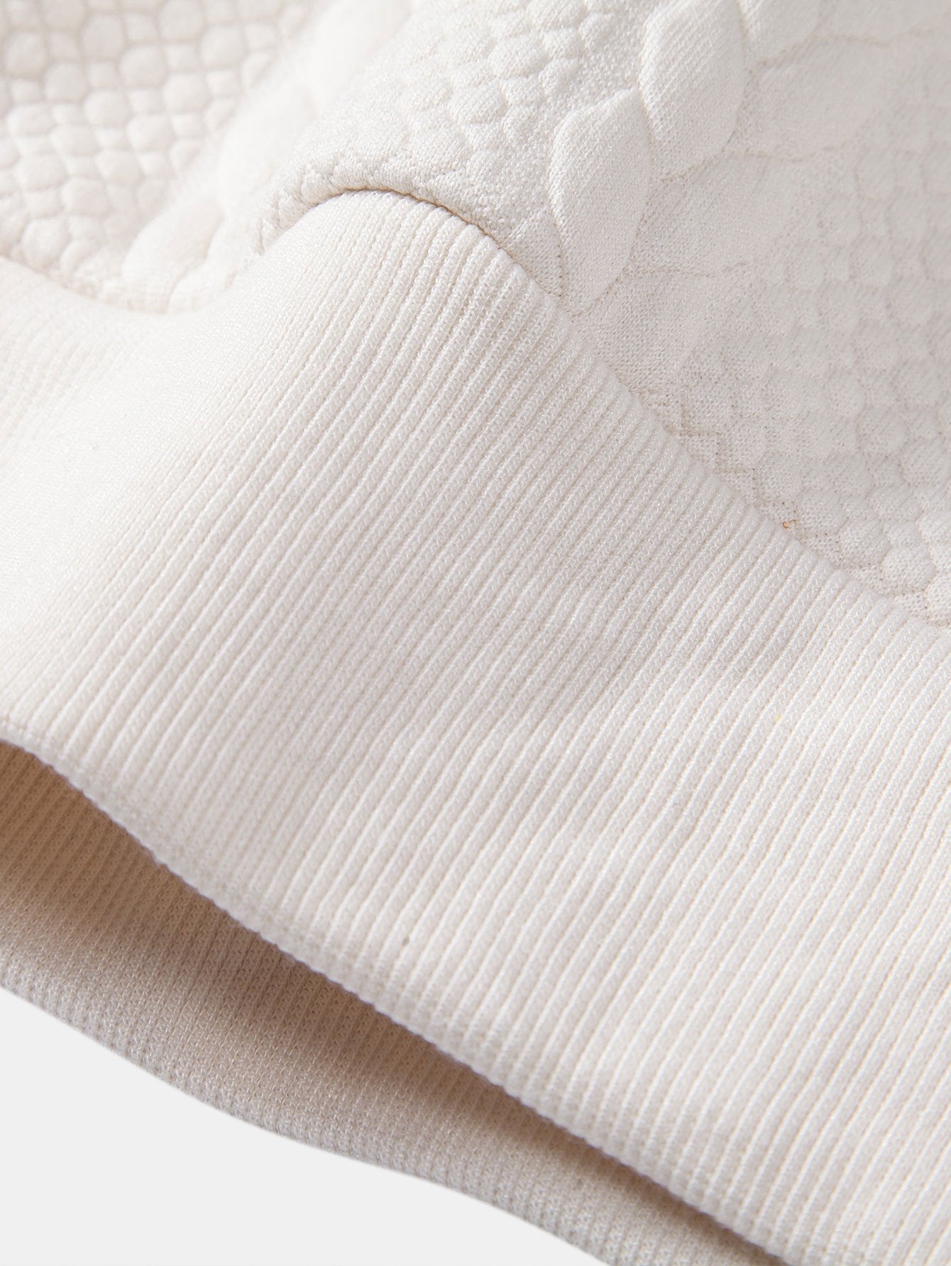 Relax Fit Wheat Jacquard Hoodie